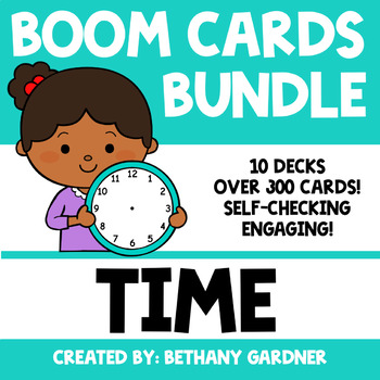 Preview of HALF OFF FOR 24 HOURS!   -   Time BUNDLE - Boom Cards - Distance Learning