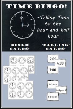 Preview of Time Bingo - o'clock and half past