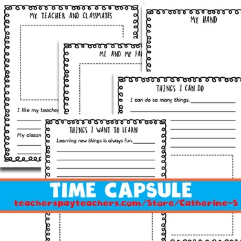 Time Capsule Writing Paper by Catherine S | Teachers Pay Teachers