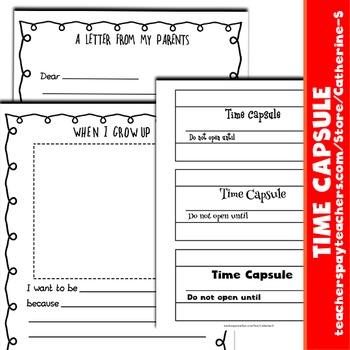 Time Capsule Beginning of the Year by Catherine S | TpT