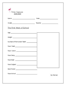 time capsule 2019 teaching resources teachers pay teachers