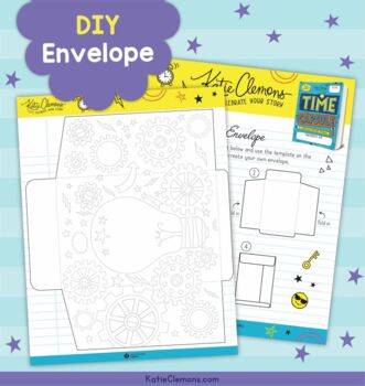 Preview of Time Capsule Activity, Envelope Template FREE Coloring Page, No Prep Science Art