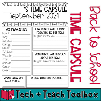 Time Capsule Letter by MissGibson310  Teachers Pay Teachers