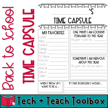 Time Capsule Letters by MissGibson310 | TPT