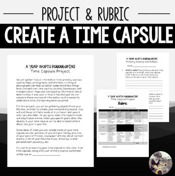 Preview of Time Capsule Project | Pictures & Artifacts | Primary Sources