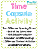 Time Capsule Writing Assignment