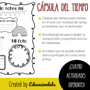 Preview of Time Capsule Writing Project in Spanish