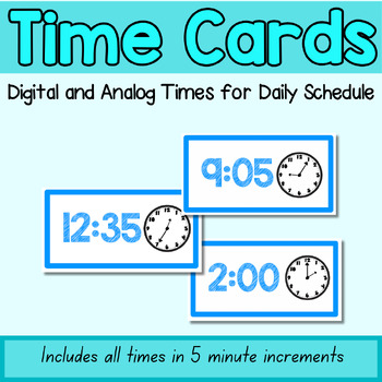 Preview of Time Schedule Cards with Analog Clocks (Add to Bulletin Board Schedule)