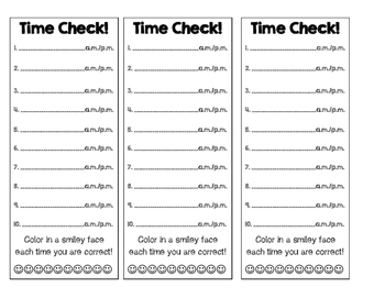 Preview of Time Check | Telling Time Practice | Telling Time Activity | Time Practice
