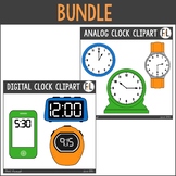 Time Clipart - Analog Clocks, Digital Clocks - BUNDLE