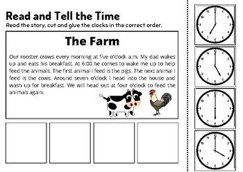 Preview of Time Comprehension Worksheet