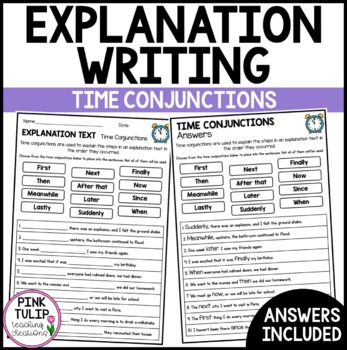 Preview of Time Conjunctions (Connectives) Worksheets