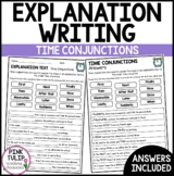 Time Conjunctions (Connectives) Worksheets