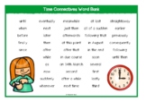 Time Connectives Printable Word Bank | Literacy Centers Activity