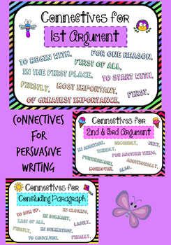 Preview of Time Connectives for Persuasive Paragraph Writing