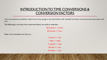 Preview of Time Conversions