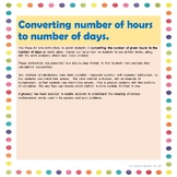 Time - Converting Hours to Days - A3 & A4 Posters, Word Pr