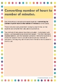 Time - Converting Hours to Minutes - A4 Posters & Word Pro