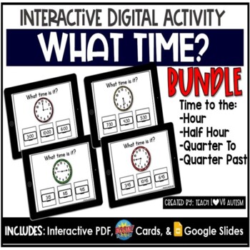 Preview of Time Digital Task Card Bundle