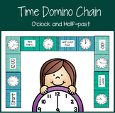 Time Dominoes - Time at Half-Hour Intervals - O'clock, Hal