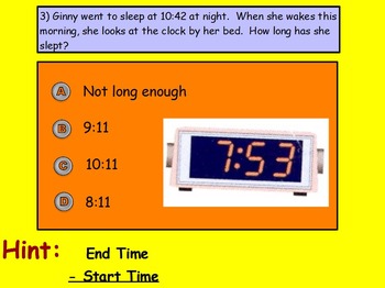 Preview of Time- Elapsed Time; Real World Math (SMART BOARD)