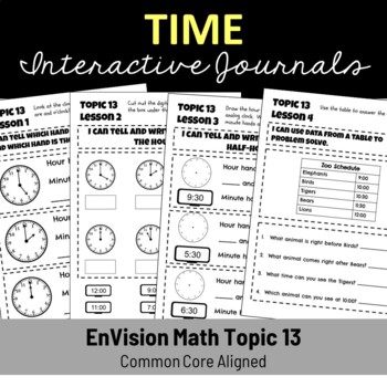 Preview of Time EnVision Math Topic 13 Interactive Journal/Notebook