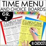 Time Enrichment Activities | Math Menu | Choice Board | Ti