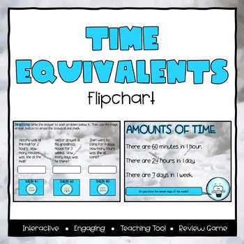 Preview of Time Equivalents ActivInspire Flipchart - Third Grade