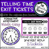 Time Exit Tickets for First Grade
