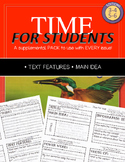 Time For Kids Supplemental Pack - Text Features and Main Idea
