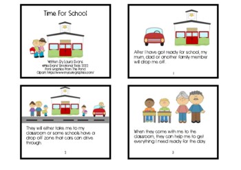 Preview of Time For School Social Story