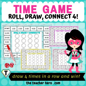 Preview of Time Game: Roll a Time, Draw, and Connect 4!
