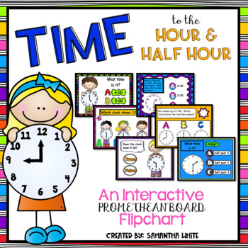 Preview of Time - Hour and Half Hour {ActivInspire Flipchart}