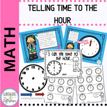 Preview of Telling Time to the Hour PowerPoint and Worksheets