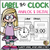 Telling Time Label the Clock for Kindergarten and First Grade