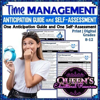 Preview of Time Management Anticipation Guide and Self-Assessment