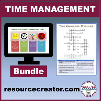 Preview of Time Management Bundle 1 for the workplace and classroom - No Prep