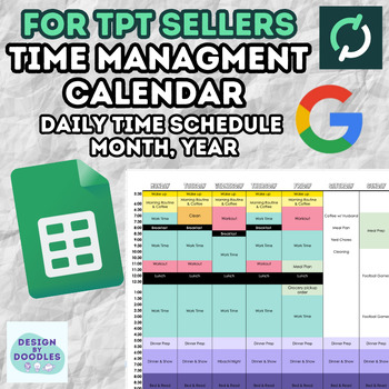 Preview of Time Management Calendar for TPT SELLERS - create more, stress less!