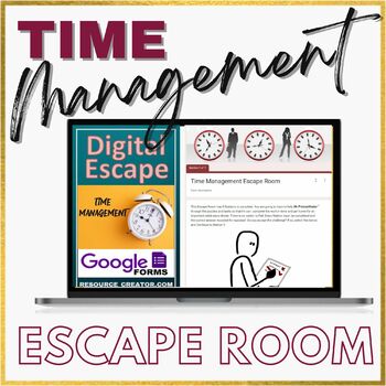 Preview of Time Management Digital Escape Room - No Prep