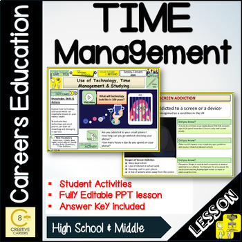 Preview of Time Management Exams and Technology  Lesson