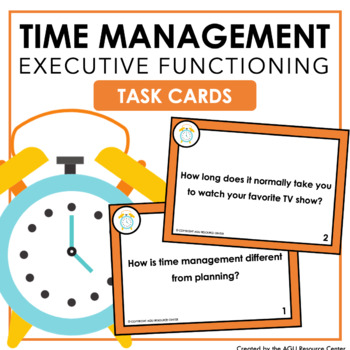 Preview of Time Management | Executive Functioning Skills Task Cards