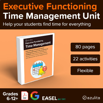 Preview of Time Management — Executive Functioning Unit — PDF & Easel