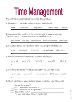 time management homework