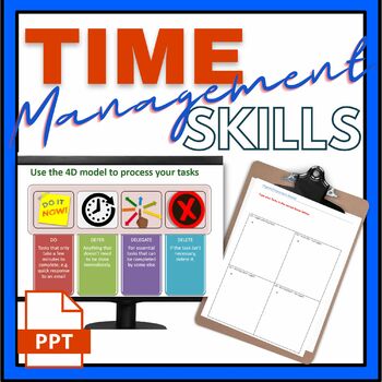 Preview of Time Management PowerPoint and Activities - fully editable and no prep