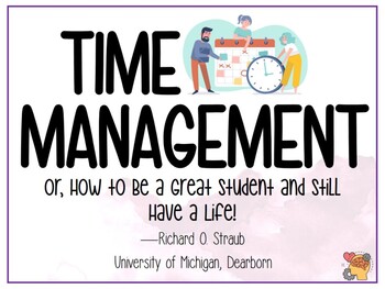 Preview of Time Management PPT and Worksheets