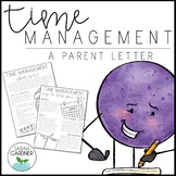 Time Management Parent Letter | Executive Functioning | Pa