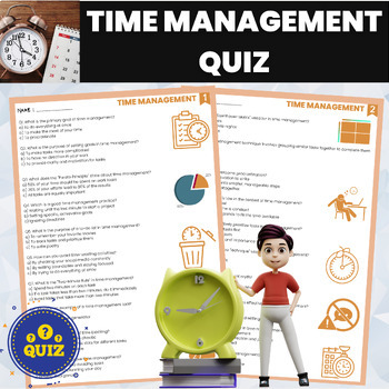 Preview of Time Management Quiz | Life Skills Assessment Test for Time Management