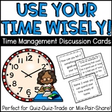 Using Time Wisely or Staying Focused Task Cards Activity