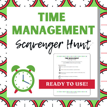 Preview of Time Management Scavenger Hunt - Icebreaker