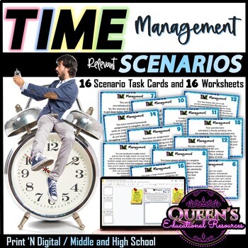 Preview of Time Management Scenarios | Time Management Situation Cards | Responsibility